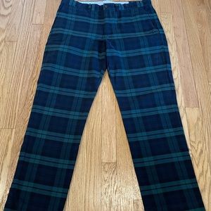 Polo Ralph Lauren Tartan Plaid Chino Pants Stretch Straight Fit